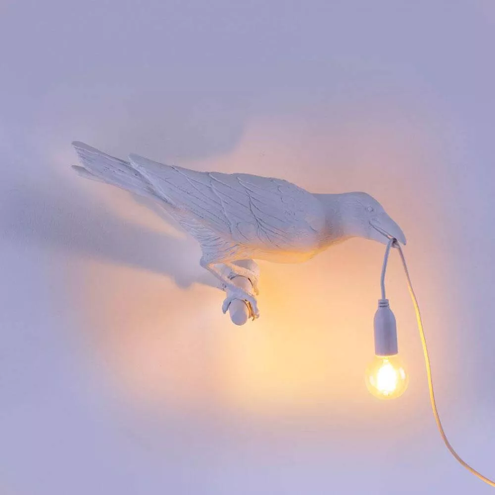 Seletti Bird Lamp White Looking Right